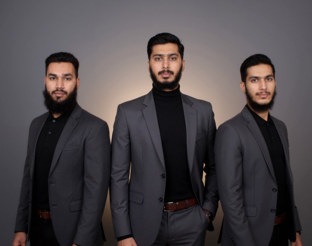 Mohammad, Khubaib and Ahmad, the three brothers behind The AMZ Research